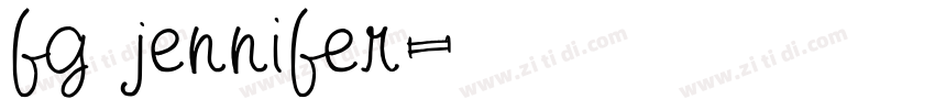 fg jennifer字体转换